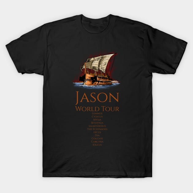 Jason World Tour - Ancient Greek Mythology - The Argonauts T-Shirt by Styr Designs